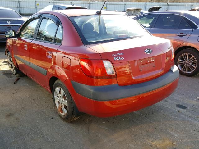 KNADE223096447845 - 2009 KIA RIO BASE RED photo 3