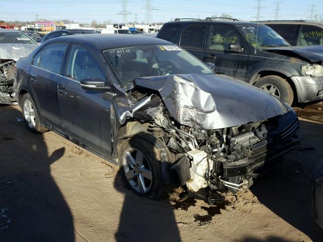 3VWLL7AJ0CM384414 - 2012 VOLKSWAGEN JETTA TDI GRAY photo 1