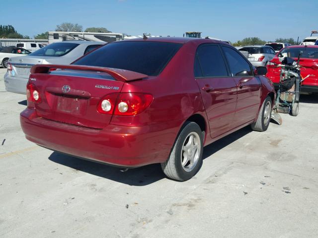 JTDBR32E070121646 - 2007 TOYOTA COROLLA CE MAROON photo 4