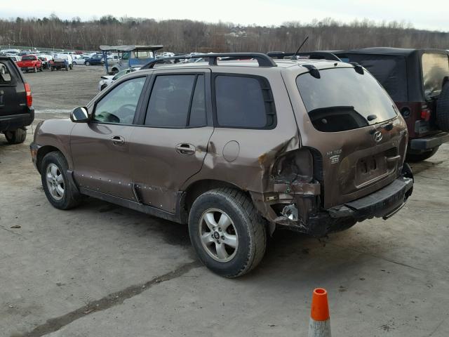 KM8SC73D26U050516 - 2006 HYUNDAI SANTA FE G BROWN photo 3