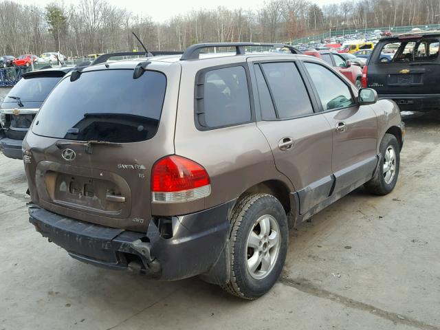 KM8SC73D26U050516 - 2006 HYUNDAI SANTA FE G BROWN photo 4