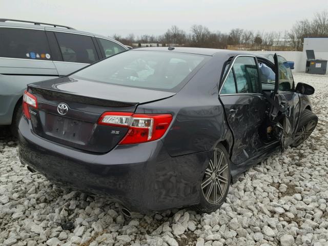 4T1BK1FK3CU005669 - 2012 TOYOTA CAMRY SE GRAY photo 4