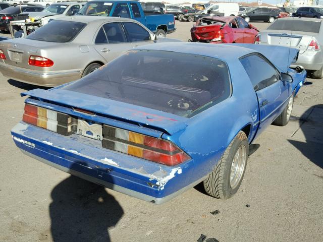 1G1FP87S7FL420656 - 1985 CHEVROLET CAMARO BLUE photo 4