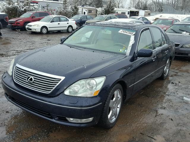 JTHBN36F755002134 - 2005 LEXUS LS 430 BLUE photo 2