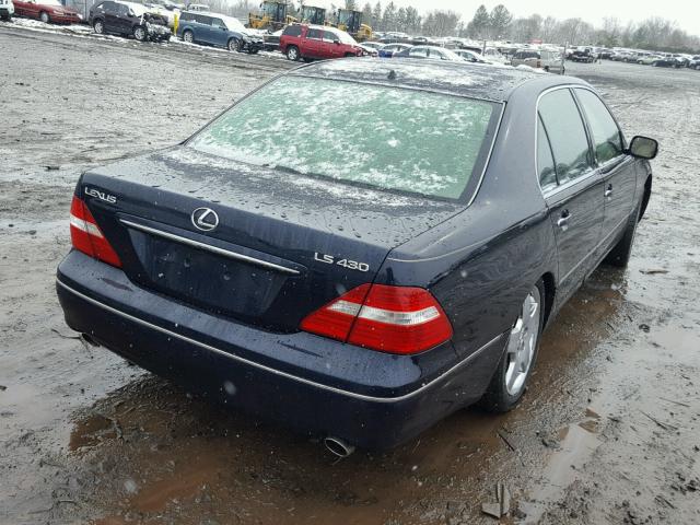 JTHBN36F755002134 - 2005 LEXUS LS 430 BLUE photo 4