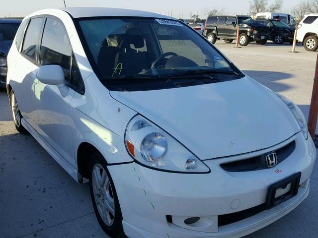 JHMGD38637S004473 - 2007 HONDA FIT S WHITE photo 1