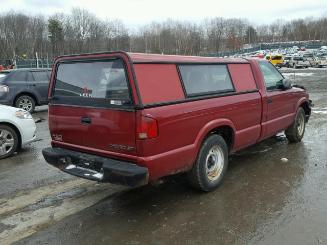 1GCCS14X038252258 - 2003 CHEVROLET S TRUCK S1 RED photo 4