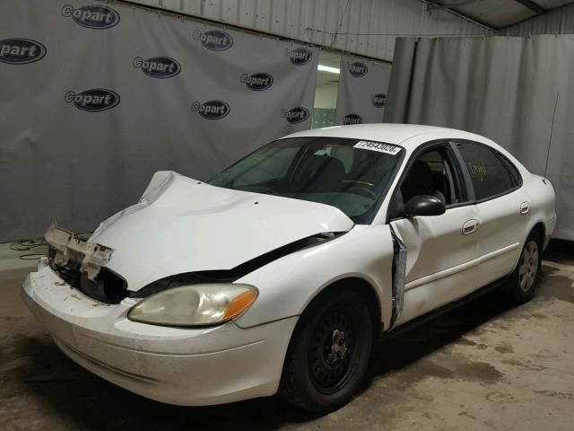 1FAFP52U72A153612 - 2002 FORD TAURUS LX WHITE photo 2