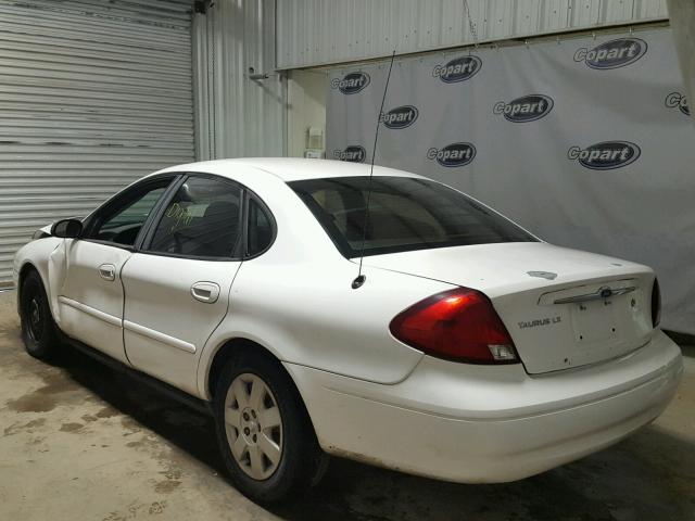 1FAFP52U72A153612 - 2002 FORD TAURUS LX WHITE photo 3