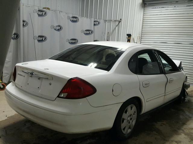 1FAFP52U72A153612 - 2002 FORD TAURUS LX WHITE photo 4