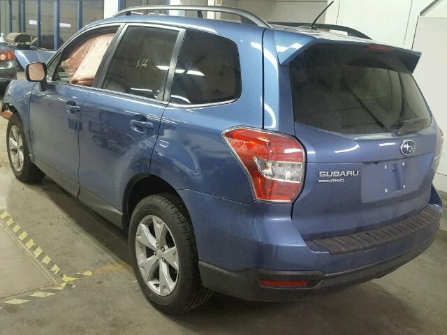 JF2SJAKC5FH517843 - 2015 SUBARU FORESTER 2 BLUE photo 3