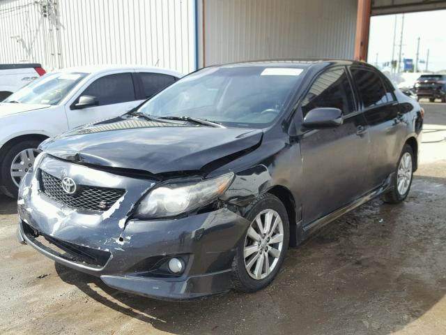 2T1BU4EE6AC436061 - 2010 TOYOTA COROLLA BA BLACK photo 2