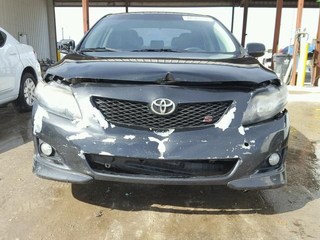 2T1BU4EE6AC436061 - 2010 TOYOTA COROLLA BA BLACK photo 9