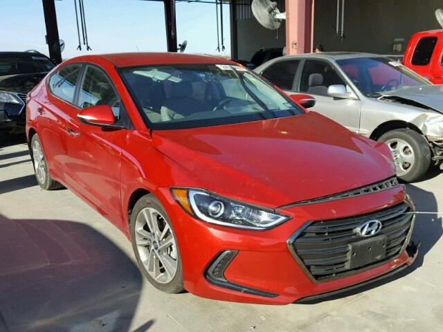 5NPD84LF1HH012190 - 2017 HYUNDAI ELANTRA RED photo 1