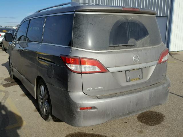 JN8AE2KP0B9010087 - 2011 NISSAN QUEST S GRAY photo 3