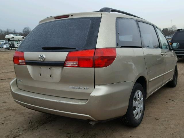 5TDZA23C54S073213 - 2004 TOYOTA SIENNA CE GOLD photo 4