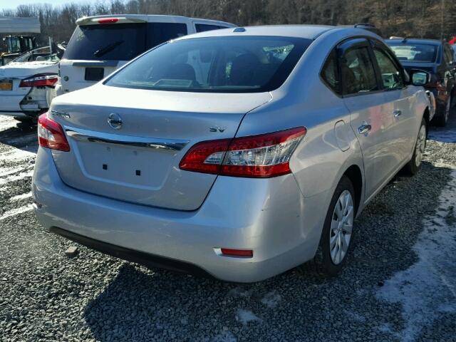 3N1AB7AP7FY369393 - 2015 NISSAN SENTRA S SILVER photo 4