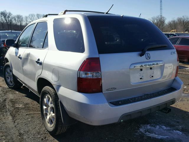 2HNYD18842H513008 - 2002 ACURA MDX TOURIN SILVER photo 3