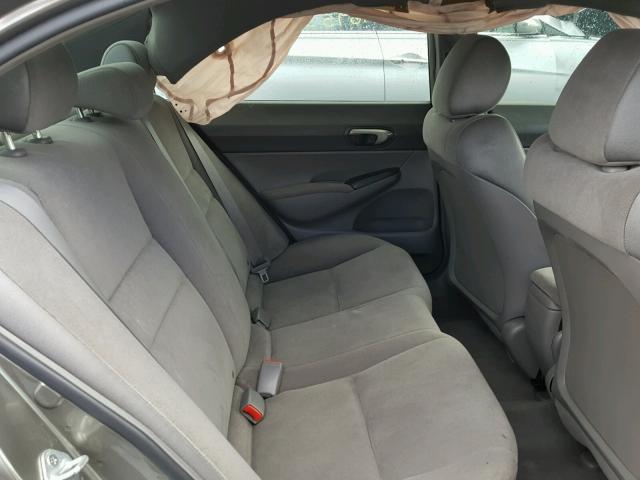 2HGFA16588H352185 - 2008 HONDA CIVIC LX GRAY photo 6