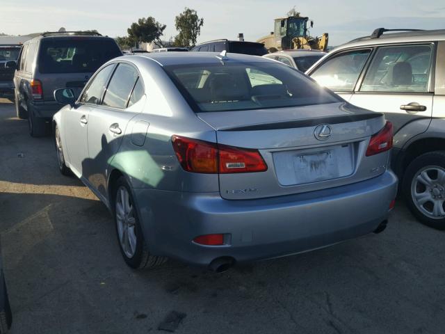 JTHBK262975032898 - 2007 LEXUS IS 250 SILVER photo 3