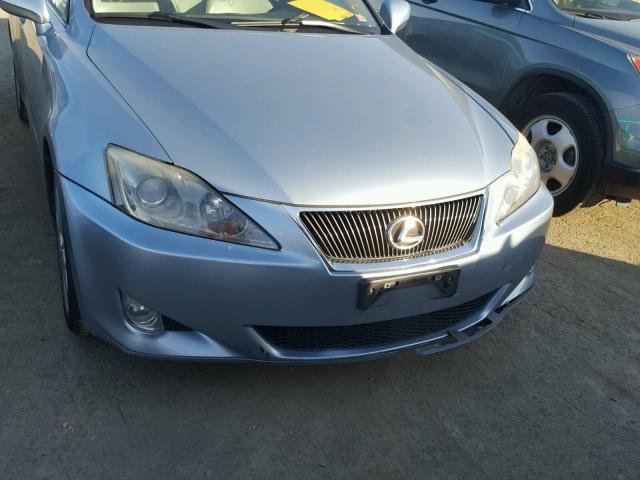 JTHBK262975032898 - 2007 LEXUS IS 250 SILVER photo 9