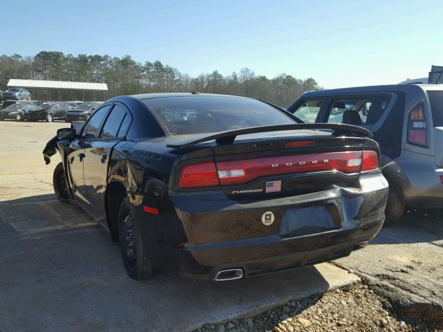 2C3CDXBG5EH333600 - 2014 DODGE CHARGER SE BLACK photo 3