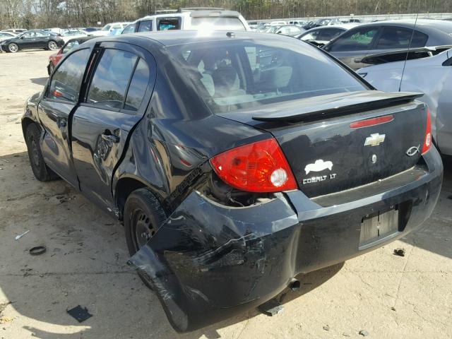 1G1AL58F387151945 - 2008 CHEVROLET COBALT LT BLACK photo 3