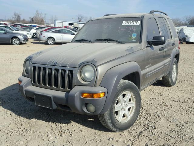 1J4GL48K14W112189 - 2004 JEEP LIBERTY SP GOLD photo 2