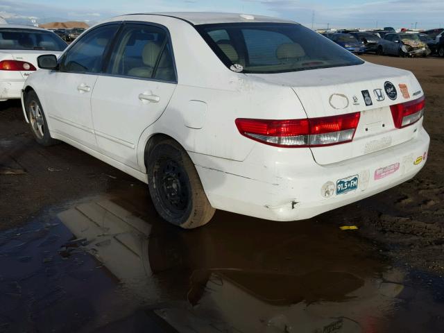 1HGCM55874A042115 - 2004 HONDA ACCORD EX WHITE photo 3