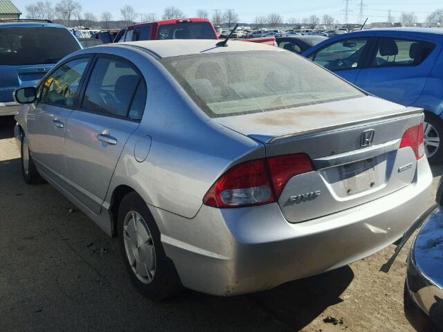 JHMFA36229S007727 - 2009 HONDA CIVIC HYBR SILVER photo 3