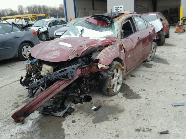 JM1BK323961409936 - 2006 MAZDA 3 S MAROON photo 2