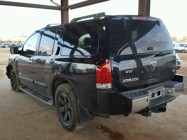 5N1AA08AX5N733371 - 2005 NISSAN ARMADA SE BLACK photo 3