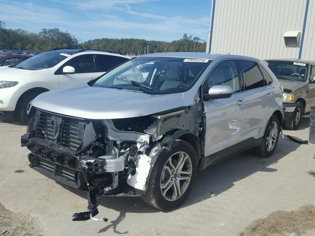 2FMTK3K97FBB89592 - 2015 FORD EDGE TITAN SILVER photo 2