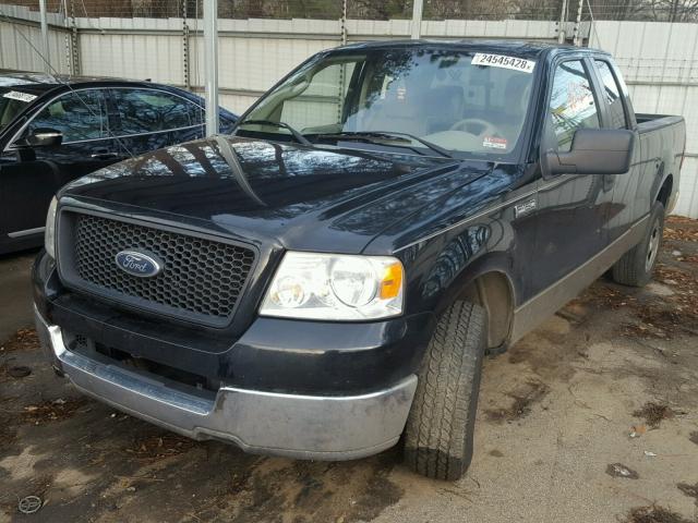 1FTRX12W75NA53606 - 2005 FORD F150 BLACK photo 2