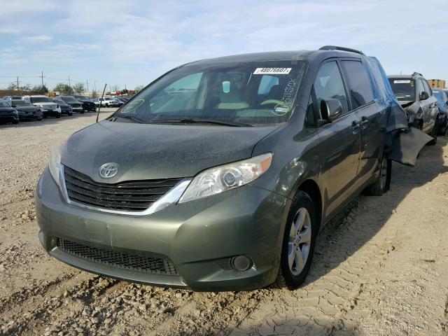 5TDKK3DC1BS055307 - 2011 TOYOTA SIENNA LE GREEN photo 2