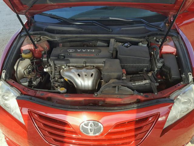 4T4BE46K28R028396 - 2008 TOYOTA CAMRY CE RED photo 7