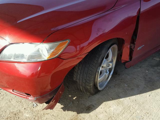 4T4BE46K28R028396 - 2008 TOYOTA CAMRY CE RED photo 9