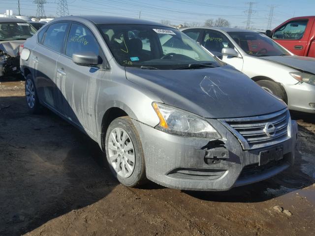 3N1AB7AP5EY319879 - 2014 NISSAN SENTRA S GRAY photo 1