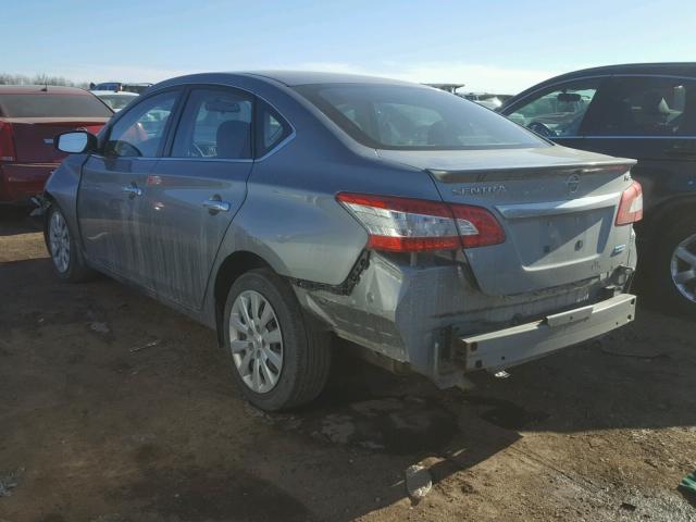 3N1AB7AP5EY319879 - 2014 NISSAN SENTRA S GRAY photo 3