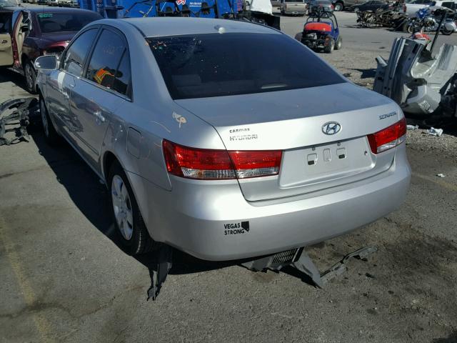 5NPET46C77H272158 - 2007 HYUNDAI SONATA GLS SILVER photo 3