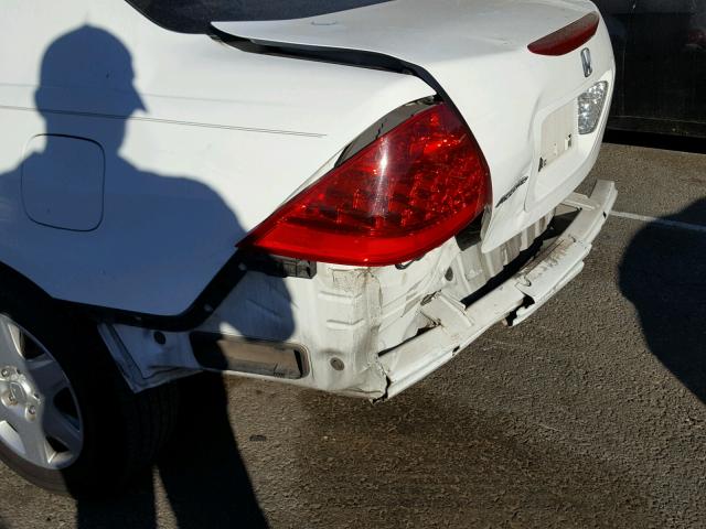 1HGCM56457A054618 - 2007 HONDA ACCORD LX WHITE photo 9