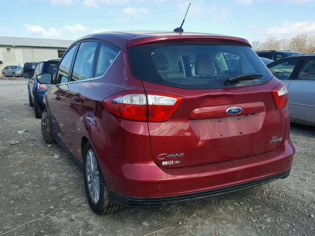 1FADP5BU2DL550501 - 2013 FORD C-MAX SEL RED photo 3