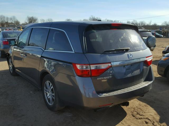 5FNRL5H6XDB022146 - 2013 HONDA ODYSSEY EX GRAY photo 3