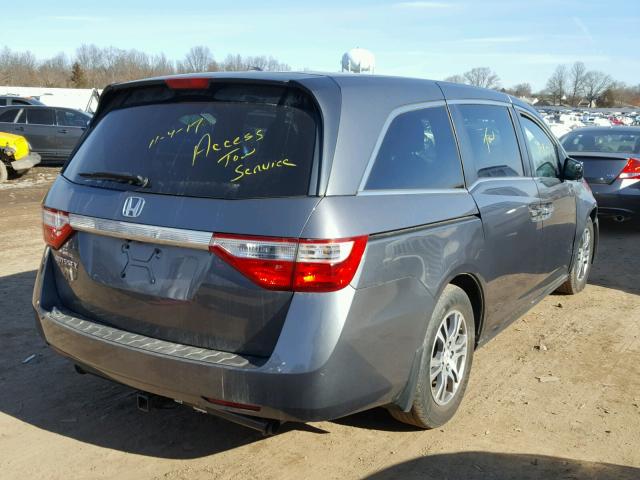 5FNRL5H6XDB022146 - 2013 HONDA ODYSSEY EX GRAY photo 4