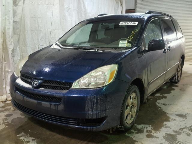 5TDZA23C14S206825 - 2004 TOYOTA SIENNA CE BLUE photo 2