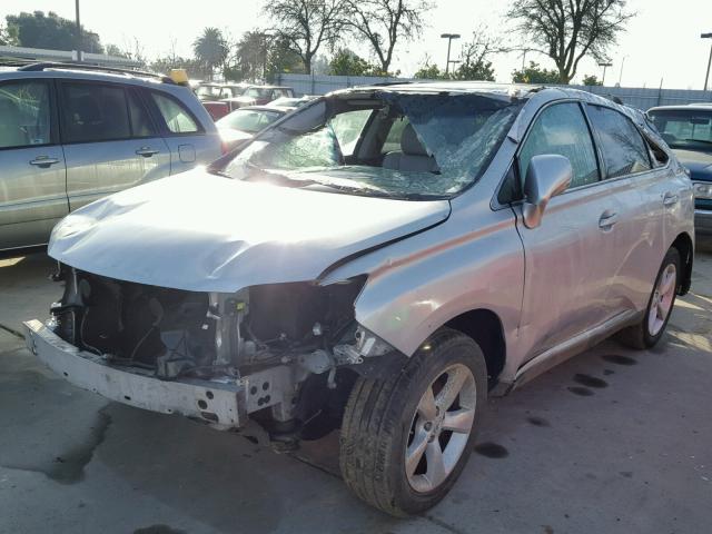 2T2BK1BA4FC261026 - 2015 LEXUS RX 350 SILVER photo 2