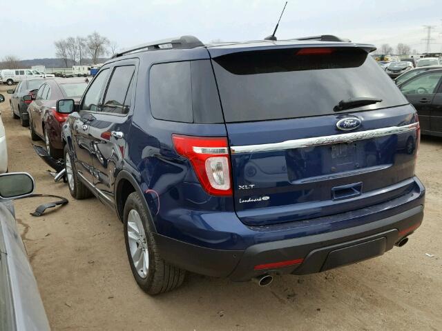 1FMHK7D87CGA63545 - 2012 FORD EXPLORER X BLUE photo 3