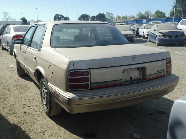 1G3AG54N3P6324182 - 1993 OLDSMOBILE CUTLASS CI TAN photo 3