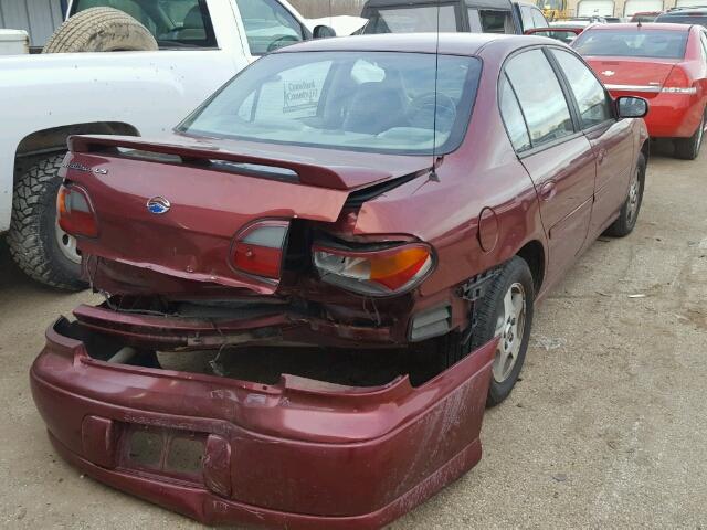 1G1NE52J23M717578 - 2003 CHEVROLET MALIBU LS RED photo 4