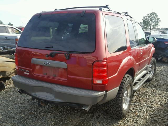 1FMCU70E21UA11335 - 2001 FORD EXPLORER S RED photo 4